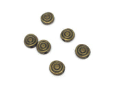 Jewellery Making Metal Alloy Bead Spacers 6x3mm Flat Round Antique Bronze Color (10 Grams / 23-25 Pieces) (#Ot180)